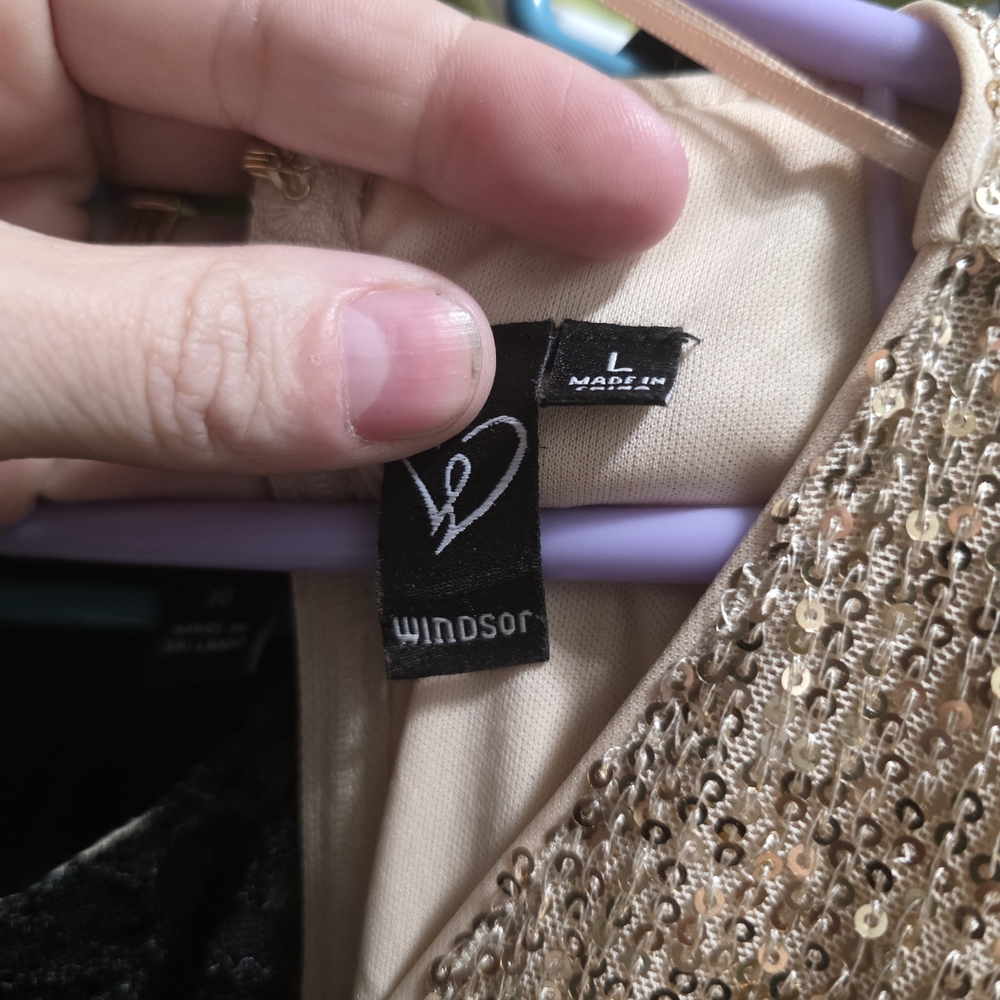 Windsor Champagne Sequin Gown